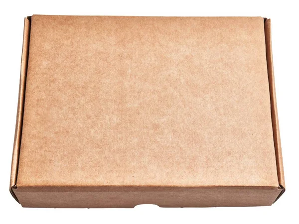 Brown Cardboard Box Material Isolated White Background — Stock Photo, Image