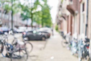 Blurred background of bike parking 