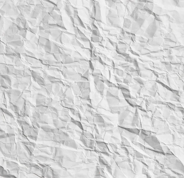 Papier Froissé Blanc Texture Fond — Photo