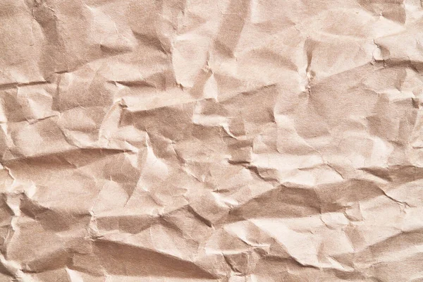 Bruin Verfrommeld Papier Textuur Achtergrond — Stockfoto