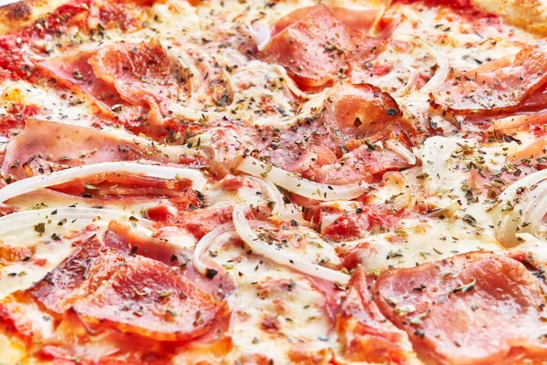 Delicious Jam Onion Italian Pizza Texture — Stock Photo, Image