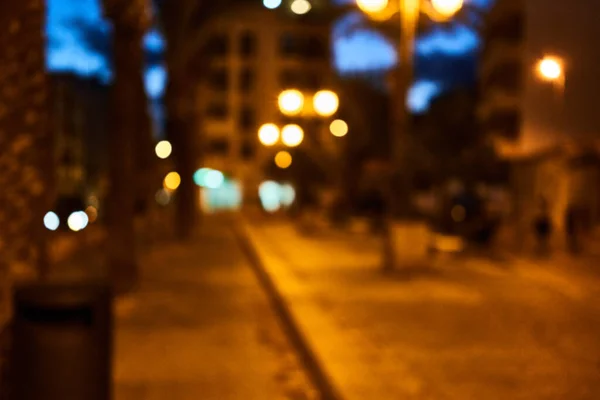 Caddedeki Bulanık Şehir Manzarası — Stok fotoğraf