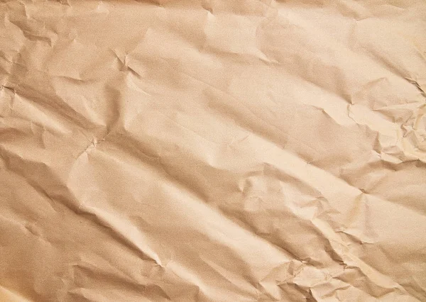 Kahverengi Buruşuk Kağıt Doku Arka Plan — Stok fotoğraf
