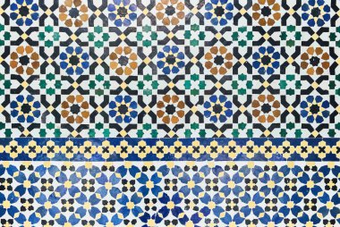 Mozaik fayans yüzeyinin dokusu 