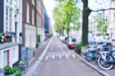 Blurred background of bike parking 