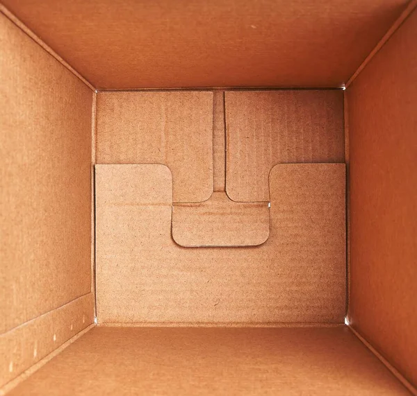 Brown Cardboard Box Material Texture Background — Fotografia de Stock