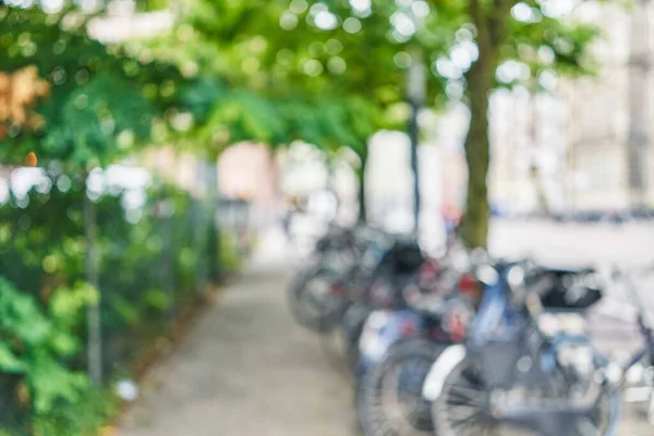 Blurred Background Bike Parking — 스톡 사진