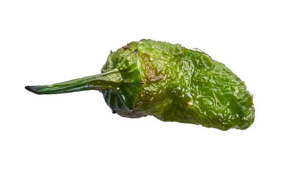 Вкусный Зеленый Перец Изолированном Белом Фоне — стоковое фото
