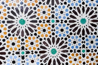 Mozaik fayans yüzeyinin dokusu 