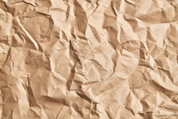 Braun Zerknittert Papier Textur Hintergrund — Stockfoto