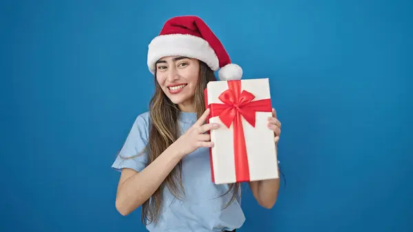 크리스마스 모자를 선물을 아름다운 스페인 — 스톡 사진