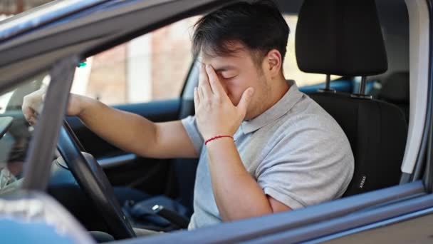 Стресс Вождения Автомобиля Улице — стоковое видео