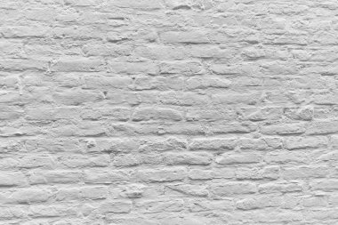  Boyanmış beyaz tuğla duvar yüzey arkaplanı 