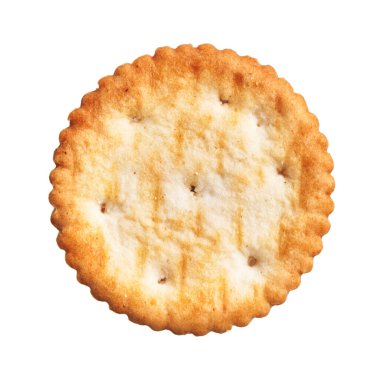  İzole edilmiş beyaz arka planda nefis tuzlu bisküvi