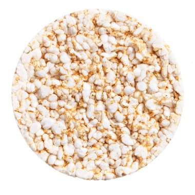  İzole edilmiş beyaz arka planda nefis bir pirinç keki.