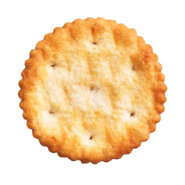  İzole edilmiş beyaz arka planda nefis tuzlu bisküvi