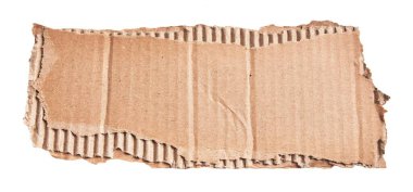  İzole edilmiş beyaz zemin üzerinde bir parça karton malzeme.