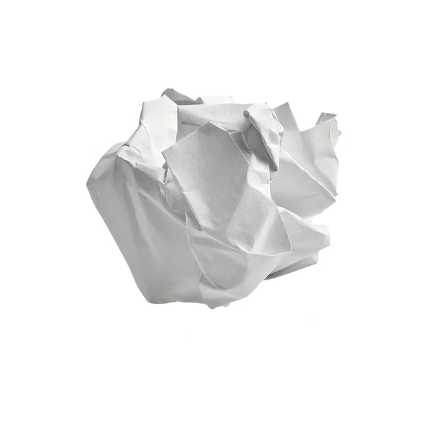 One White Crumpled Paper Ball Isolated Background Royalty Free Stock Photos