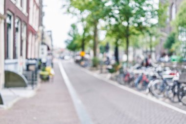 Blurred background of bike parking 