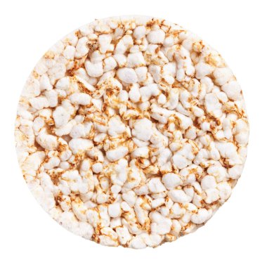  İzole edilmiş beyaz arka planda nefis bir pirinç keki.