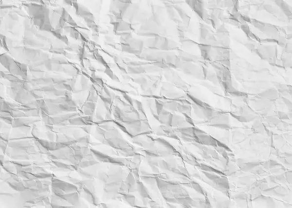 Branco Crumpled Papel Textura Fundo — Fotografia de Stock