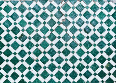 Mozaik fayans yüzeyinin dokusu 