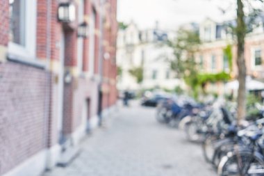 Blurred background of bike parking 