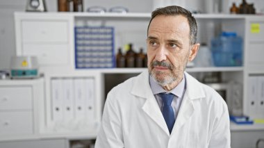 Gri saçlı, ciddi bir orta yaşlı adam, çalışkan bir bilim adamı, tıp bilimi ve teknolojinin ruhunu somutlaştıran, laboratuarda son teknoloji araştırmalarına dalmış.?