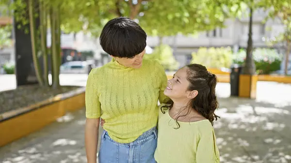 Confident Mother Her Joyous Daughter Enjoy Carefree Day Exuding Happiness — Stock Photo, Image