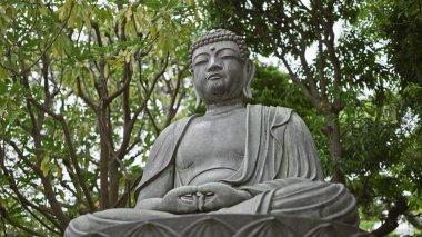 Nopeople buda zen heykeli, Senso-ji, asakusa 'da antik bir Budist hazinesi - Tokyo' nun Budizm kültürünün zirvesi, tarihi tapınak mimarisi ve barışçıl meditasyon