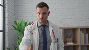 İspanyol doktor, beyaz tuğlalı bir klinikte parmağını sallayarak hayır diyor..