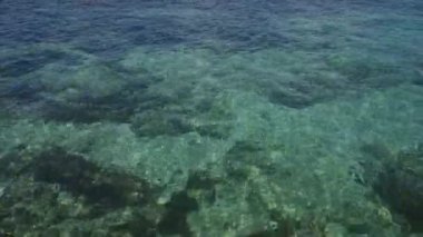 Porto sezeryan, İtalya yakınlarındaki Akdeniz 'in turkuaz suyu puglia' daki Salento bölgesinin güzelliğini gözler önüne seriyor, sualtı detaylarını ve bozulmamış koşulları vurguluyor..