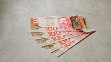 Yeni Zelanda banknotları, canlı renkler ve ayrıntılarla finansal kavramları temsil eden somut bir yüzey üzerine kurulmuştur.