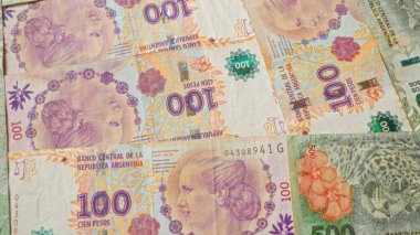 Arjantin Pesoları, Arjantin para biriminde rengarenk tasarımlar ve mezhepler sergiliyor..