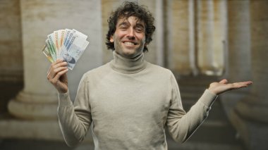 Güney Kore 'yi elinde tutan İspanyol bir adam üniversite kampüsünde açık havada para kazandı.