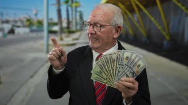 Takım elbiseli kıdemli bir adam bize dolar tutuyor, canlı bir geçmişi olan sokaklarda el kol geziyor şehir çevresini gösteriyor, zenginliği ve iş başarısını açık havada vurguluyor..