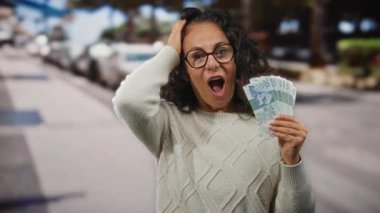 Dışarıda elinde Hong Kong banknotları olan bir kadın şehir sokaklarında beklenmedik bir talihi ortaya çıkarıyor.