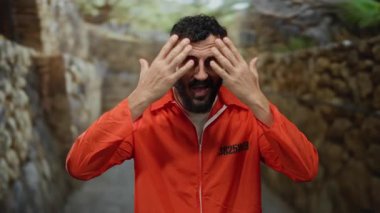 Turuncu hapisane tulumu giymiş İspanyol bir adam dışarıda sürpriz yapıyor. Sokakta samimi duyguları eşsiz bir şehir ortamında yakalıyor..