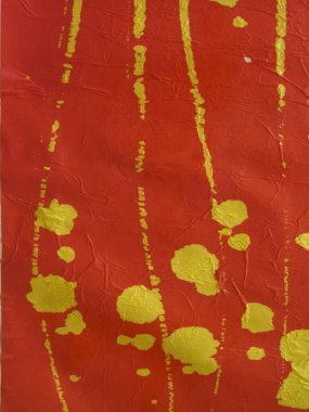 Boya ve amonyak ile el yapımı kaba kırmızı kağıdın arka planı