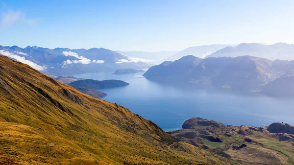 Картинный Вид Озеро Ванака Ройс Пик Новая Зеландия — стоковое фото