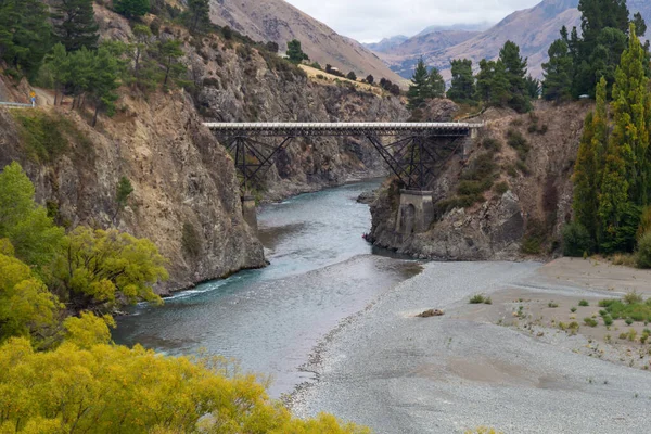 Ponte Dei Traghetti Waiau 1887 Fiume Nuova Zelanda — Foto Stock