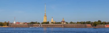 Peter ve Paul Kalesi panoramik manzara, Saint Petersburg, Rusya