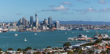 Auckland Limanı hava manzarası, Yeni Zelanda