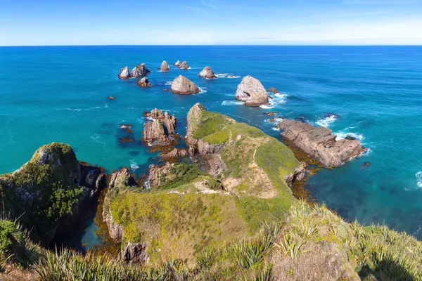 Nugget Point Aerial View Southland New Zealand Stock Picture