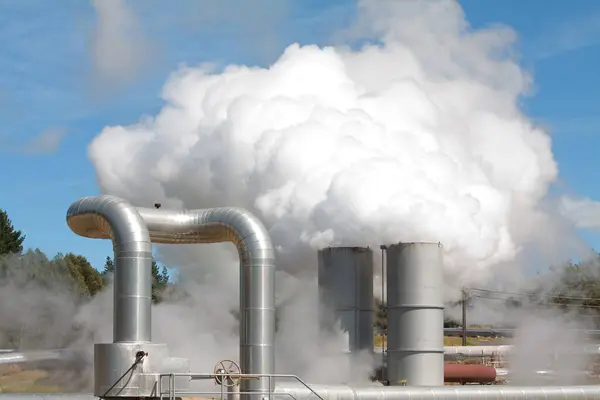 Green Energy Geothermal Power Plant New Zealand Stock Photo