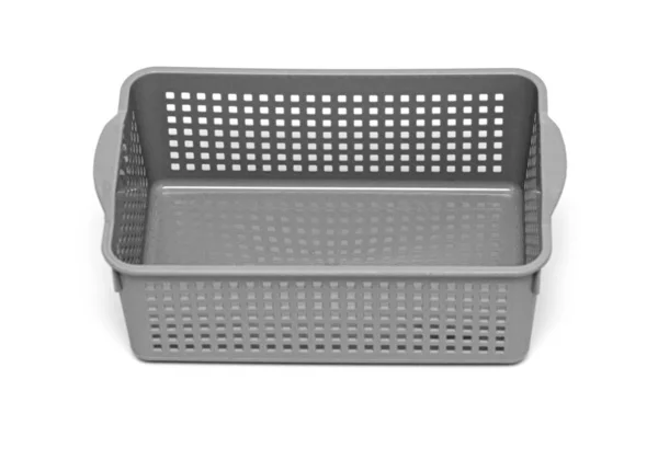 Plastic Baskets Isolated White Background — Stock Photo, Image