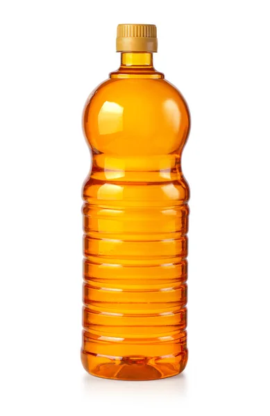 Oil Plastic Bottle Isolarted White Background Clipping Path — Stock Photo, Image