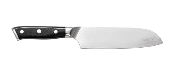 Ein Professionelles Isoliertes Küchenmesser Auf Weißem Hintergrund Mit Schneideweg — Stockfoto
