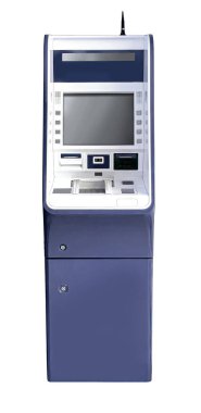 Automated teller machine (ATM) isolated on white background