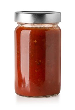 bbq kavanoz sosları kırpma yolu ile beyaz arkaplanda izole